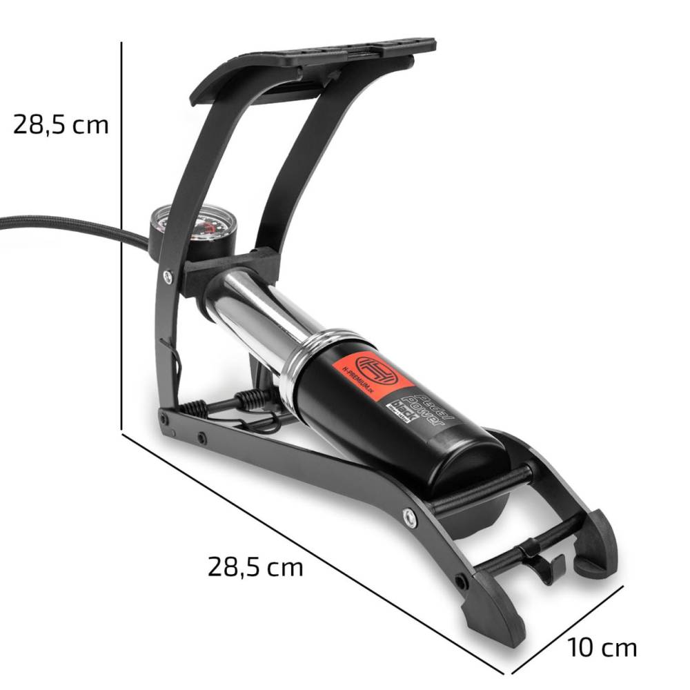 Pompa aer picior 1 cilindru cu husa Pedal Power PRO Heyner 215.010 Black Edition Pompa aer picior 1 cilindru cu husa Pedal Power PRO Heyner 215.010 Black Edition