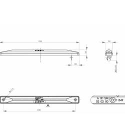 Lampa gabarit 234x24 LED, rosie LD999 Horpol
