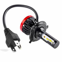 Set 2 becuri H4, 4 LED-uri COB, 9-18V, 50W, 3100lm, 6000K, ventilat, BF Series 02241 Amio
