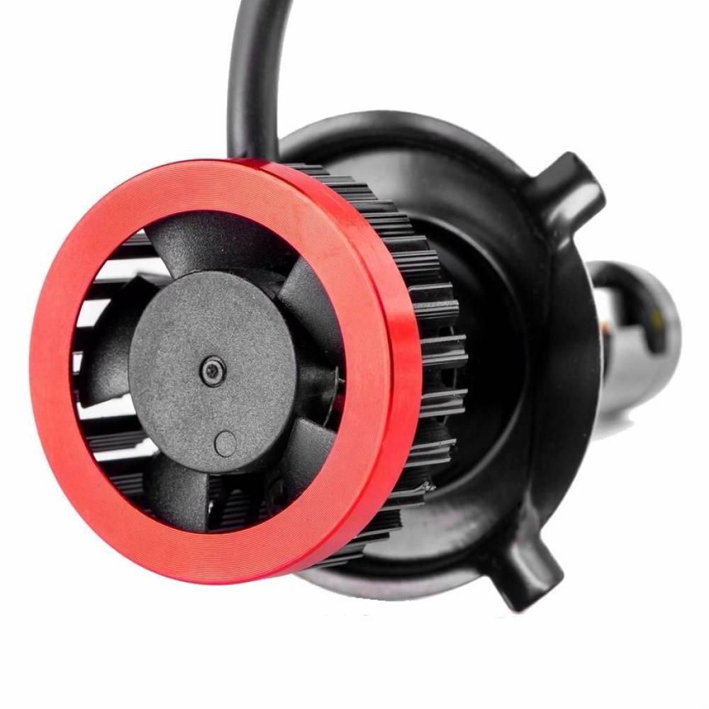 Set 2 becuri H4, 4 LED-uri COB, 9-18V, 50W, 3100lm, 6000K, ventilat, BF Series 02241 Amio