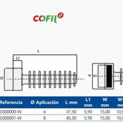 Diblu fixare coliere plastic fi6 x37.5mm, 100bucati Cofil 0300000W