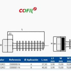 Diblu fixare coliere plastic fi8 x40.5mm, 100bucati, Cofil 0300001N