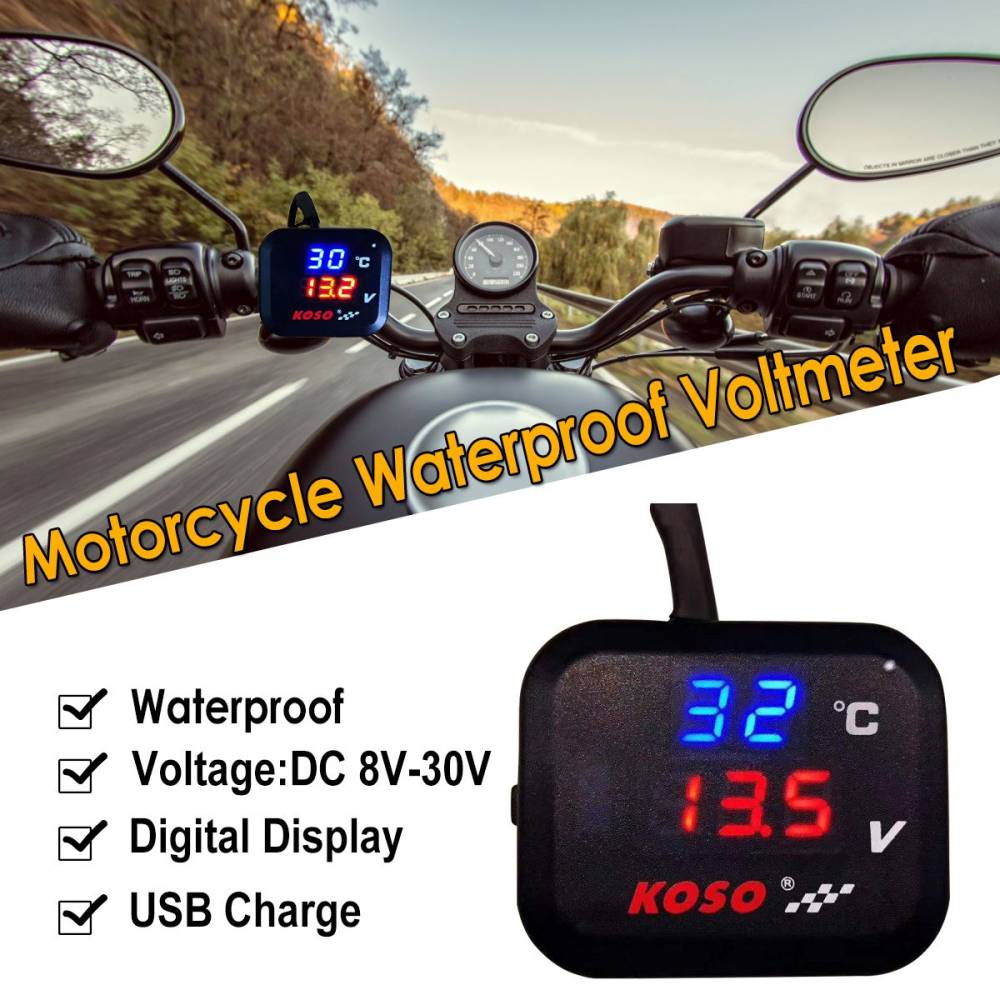 Priza USB cu voltmetru si termometru, cu intrerupator DS4030