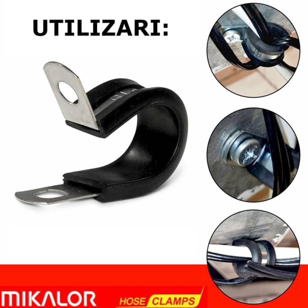 Colier antivibratie cu cauciuc P-Clip formD fi 44/15 Mikalor 03005042 Colier antivibratie cu cauciuc P-Clip formD fi 44/15 Mikalor 03005042
