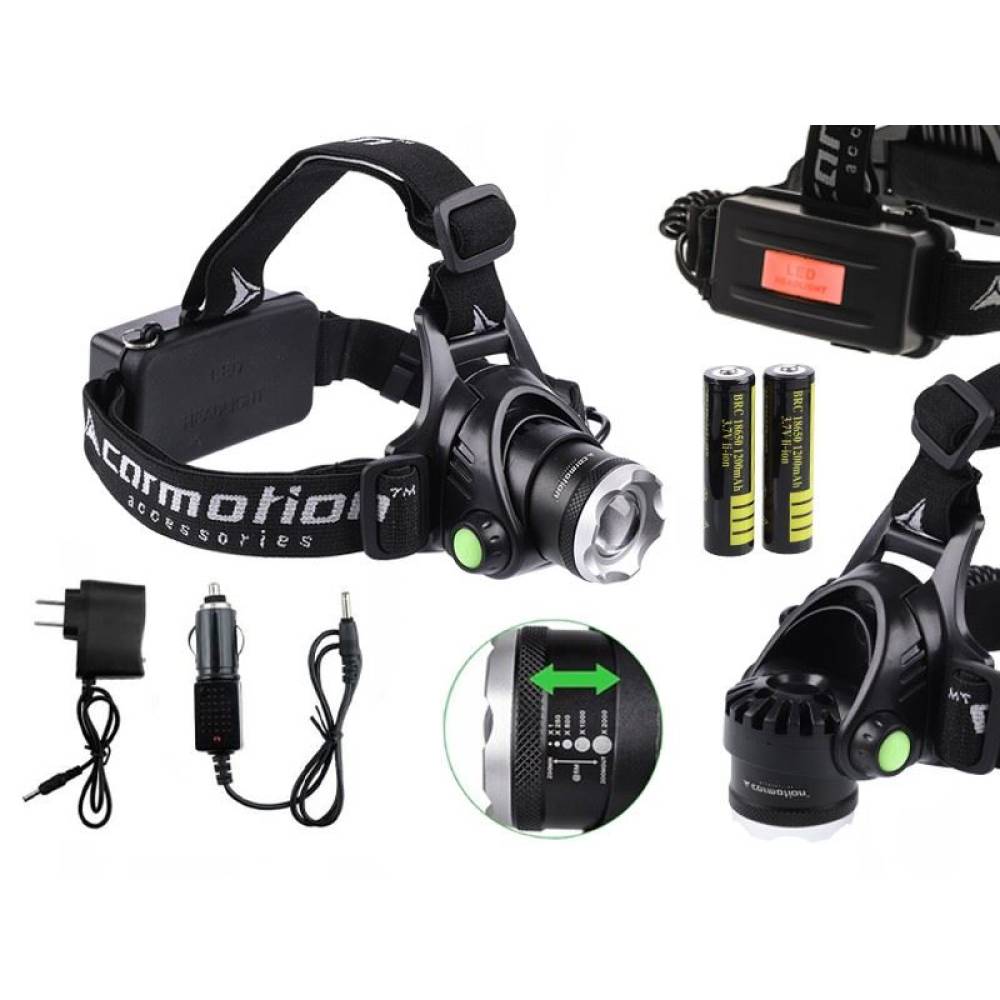 Lanterna frontala LED CREE, reincarcabila, 2500 mAh, 9W, 800lm 86259 Carmotion 