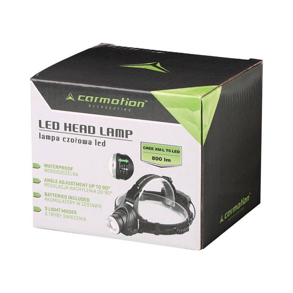 Lanterna frontala LED CREE, reincarcabila, 2500 mAh, 9W, 800lm 86259 Carmotion 