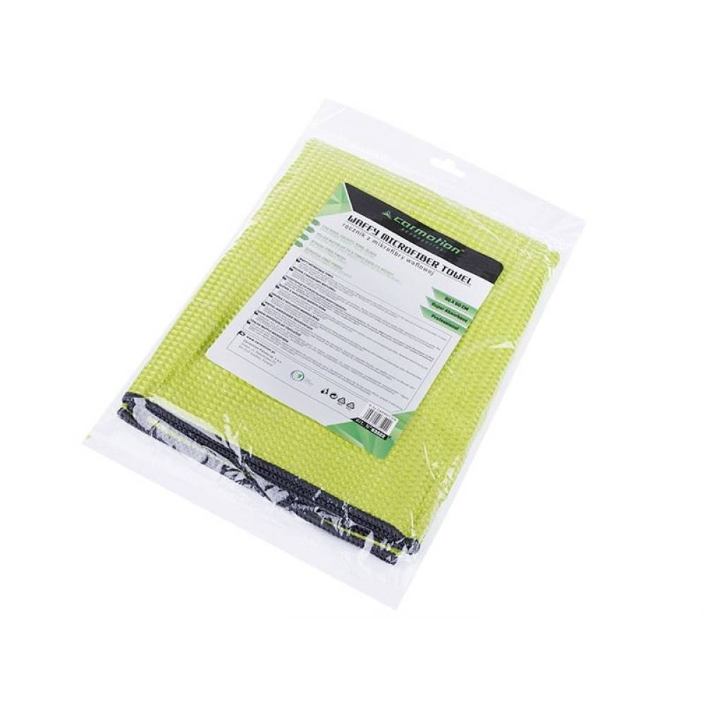 Laveta microfibra 90x60 Wafle, verde 63522 Carmotion