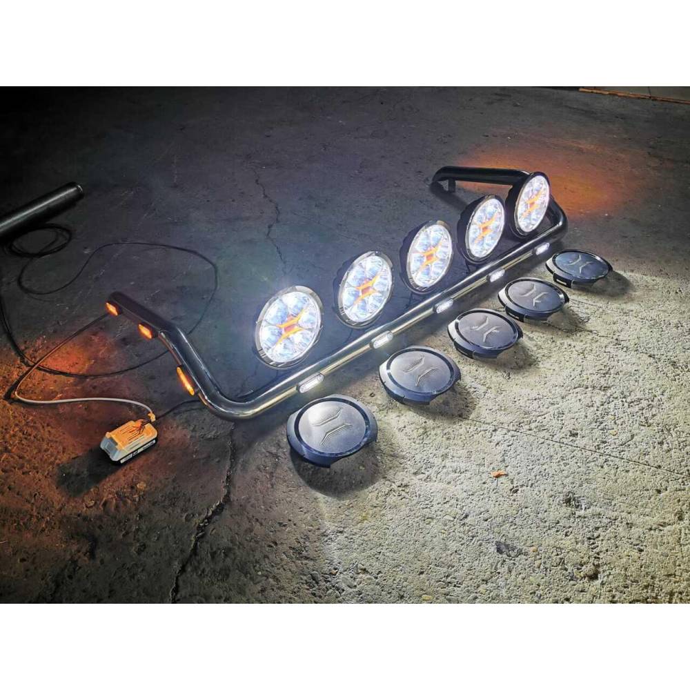 Proiector faza lunga fi220, cu LED, cu pozitie galbena, 12-24V, LC50, Fervor 220 LUM1. 50880 Wesem