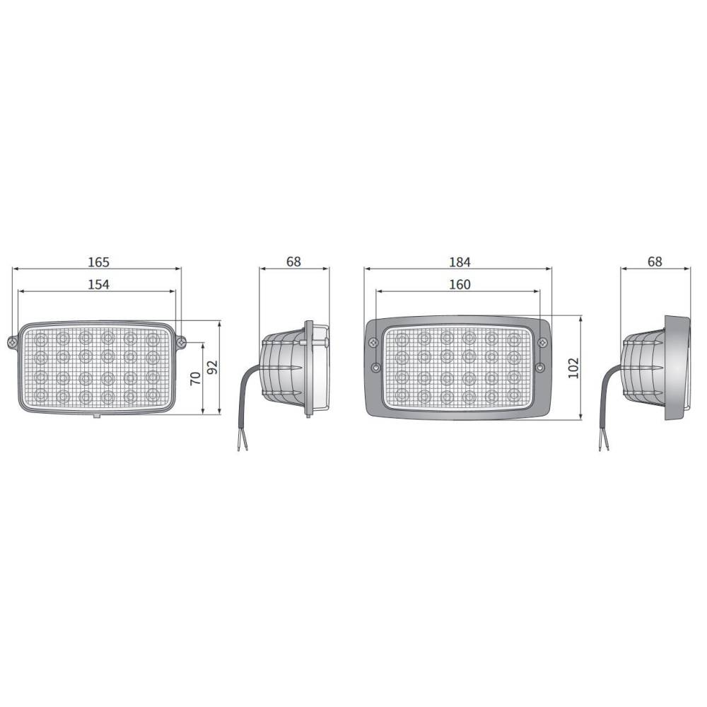 Element optic Led cu rama CRP2A. 55350 Wesem, pentru far Zetor 25777, REPR1,