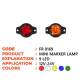 Lampa gabarit fi40 cu Led, rosie FormPlas FT0169R