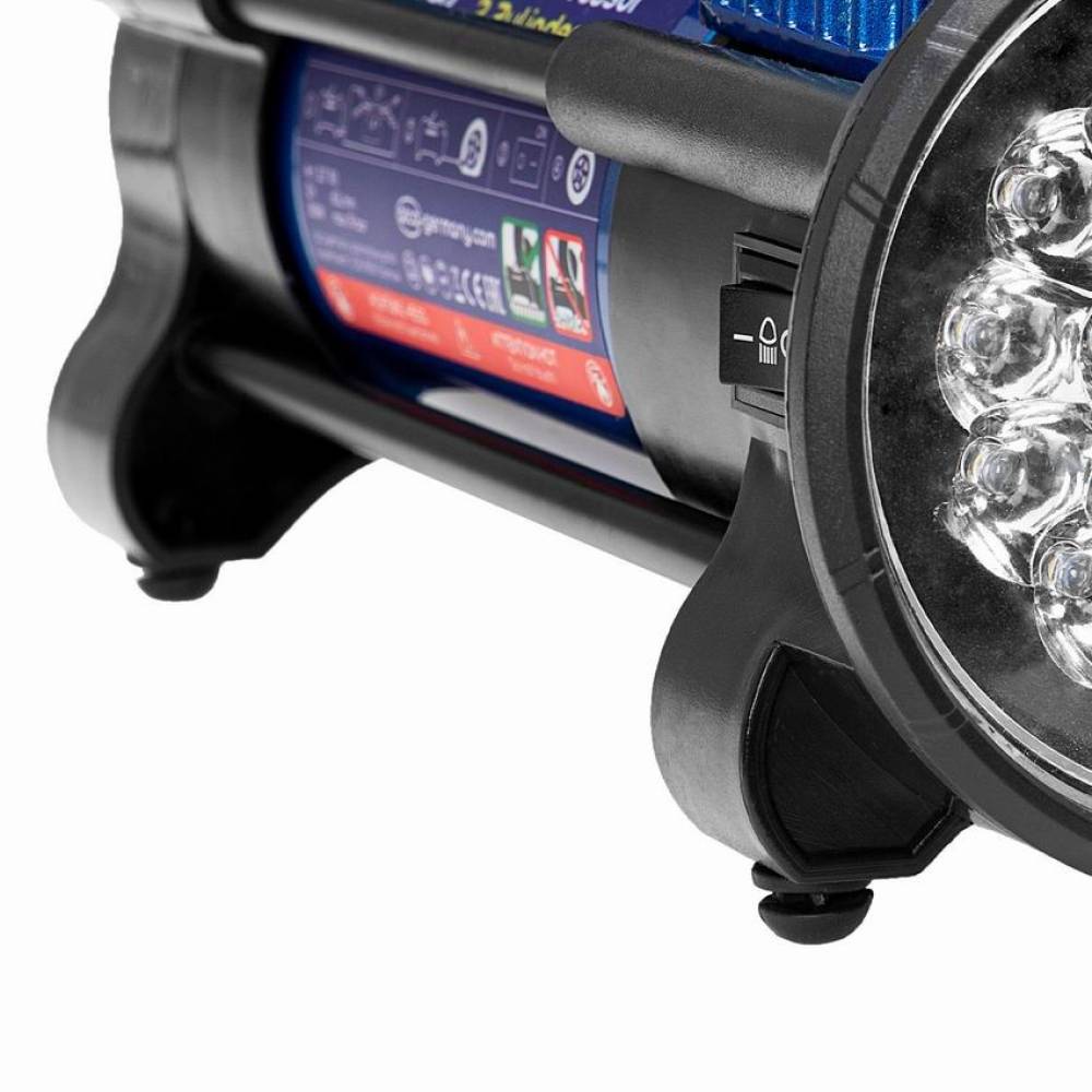 Compresor aer, auto 12V, cu 2 cilindri si lanterna, Kraft 60L/min 227.10 Alca