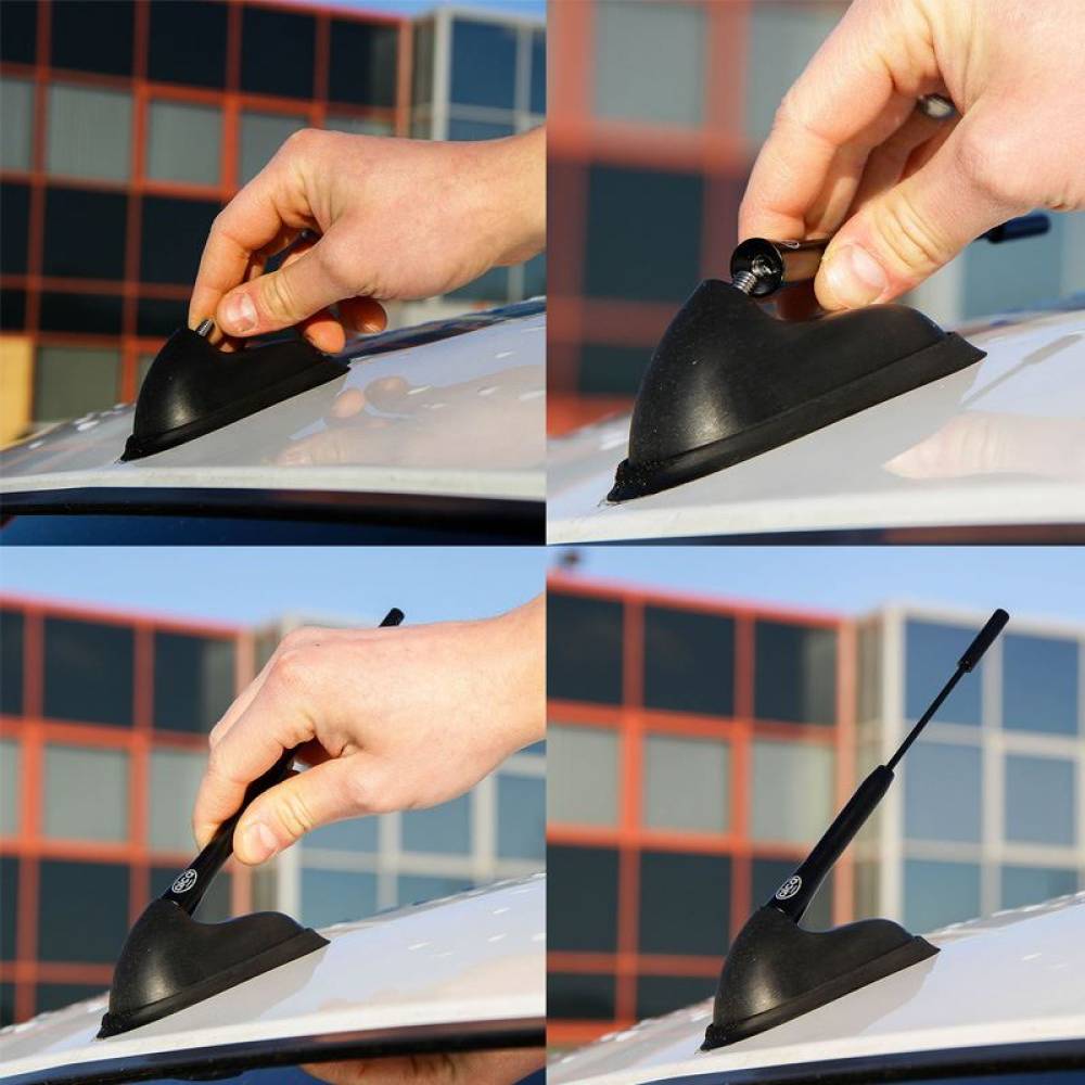 Tija antena 27cm, 3 adaptori 5, 6, 7mm neagra 537.14 Alca