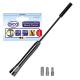 Tija antena 27cm, 3 adaptori 5, 6, 7mm neagra 537.14 Alca