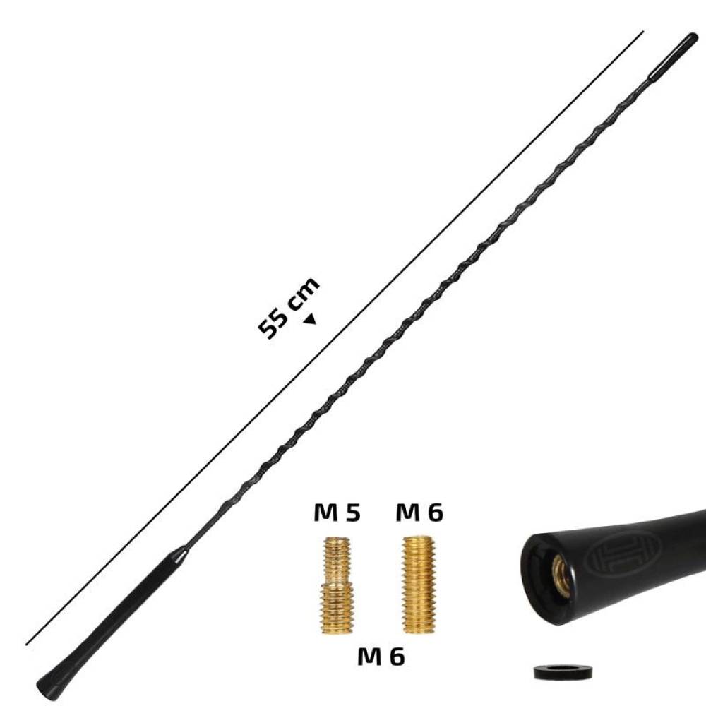 Tija antena 55cm cu 3 adaptoare, neagra, Replace Mast L, 540.45 Heyner