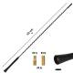 Tija antena 55cm cu 3 adaptoare, neagra, Replace Mast L, 540.45 Heyner