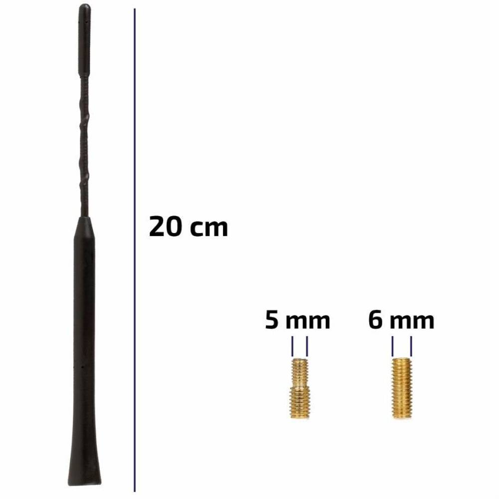 Tija antena 20cm, 3 adaptori, neagra Replacement Mast S Pro 540.36 Heyner
