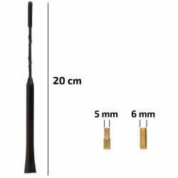 Tija antena 20cm, 3 adaptori, neagra Replacement Mast S Pro 540.36 Heyner
