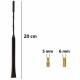 Tija antena 20cm, 3 adaptori, neagra Replacement Mast S Pro 540.36 Heyner