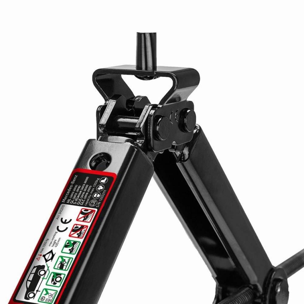 Cric foarfeca, 1335kg, 11-42cm, cu clichet, husa depozitare, OEM, Compatibil Mercedes ML/GL/S/GLE/Glc 345.21 Heyner.