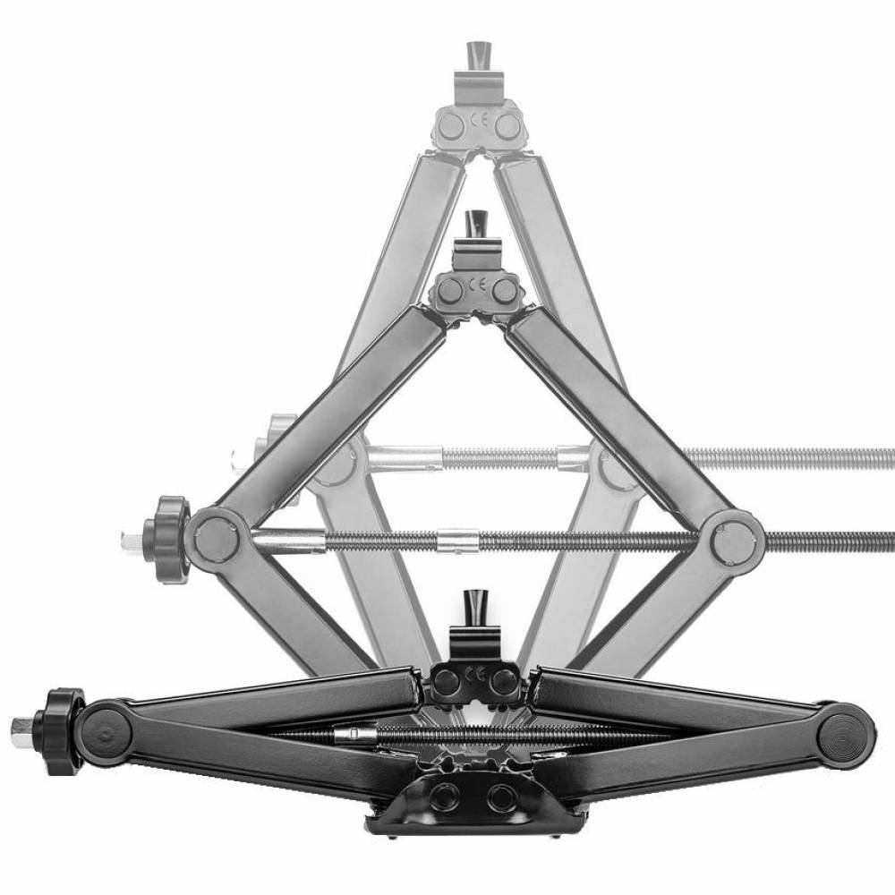 Cric foarfeca, 1580kg, 10-38cm, cu cheie cu clichet 17mm, husa depozitare, OEM Mercedes Viano, Metris 345.22 Heyner