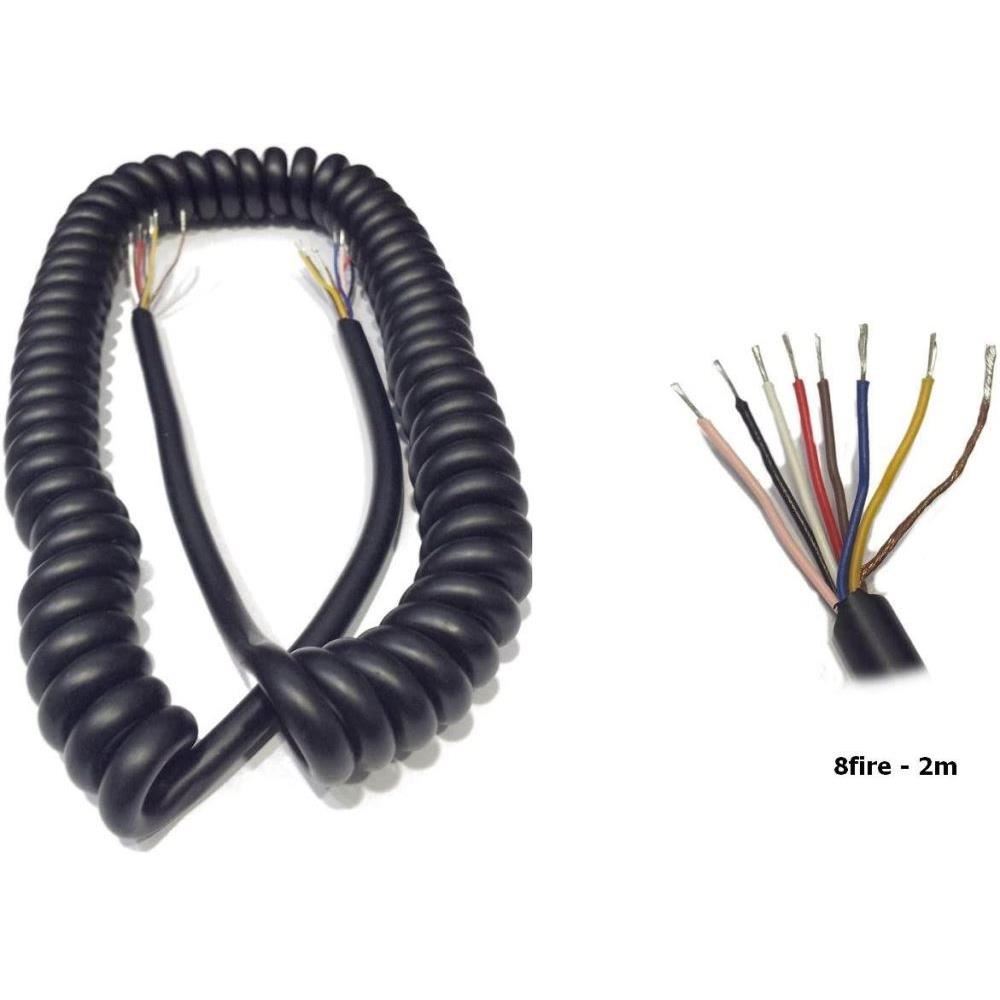 Cablu electric spiralat 8 fire, 2m, PS8/7x0.75+1.0/2m