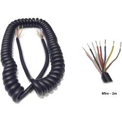Cablu electric spiralat 8 fire, 2m, PS8/7x0.75+1.0/2m