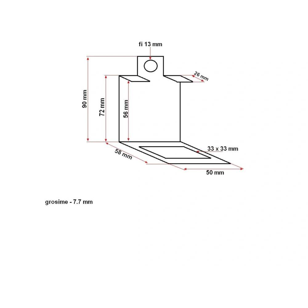 Brida arc dublu scormonitor (combinator) 50x8 32x25 32x10 BKIT3005