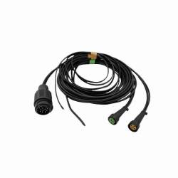 Instalatie electrica cablaj remorca 12V, cu fisa 13 pini si 2 mufe baioneta 5 pini si cablaj lampi gabarit, 2x 7m cu 2x 5m,  IDP-7,0-5,0-13PIN-5PIN