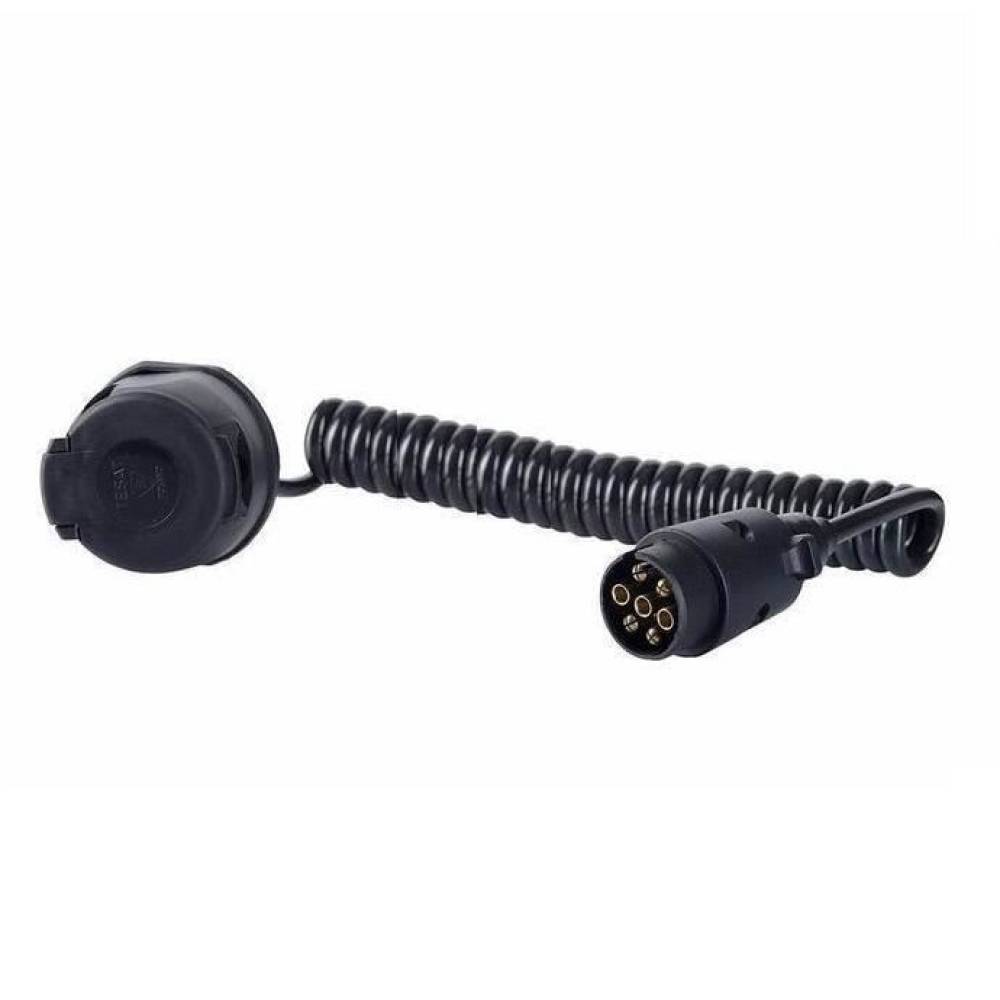 Cablu spiralat cu priza si fisa 7 pini, 12V, cablu 3.5m QLY-Spiralat PSP12WG/3,5 Hybsz