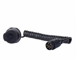 Cablu spiralat cu priza si fisa 7 pini, 12V, cablu 3.5m QLY-Spiralat PSP12WG/3,5 Hybsz