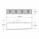 Set 2 proiectoare zi DRL 125x24mm 12/24V, 4 LED-uri, DRL540PRO 01528 Amio