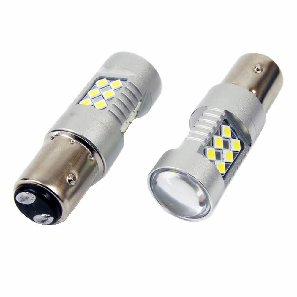 Set 2 becuri stop frana 24 LED-uri, 12/24V, P21/5W BAY15d Canbus 01438 Amio