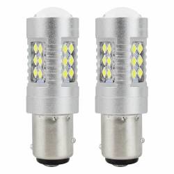 Set 2 becuri stop frana 24 LED-uri, 12/24V, P21/5W BAY15d Canbus 01438 Amio