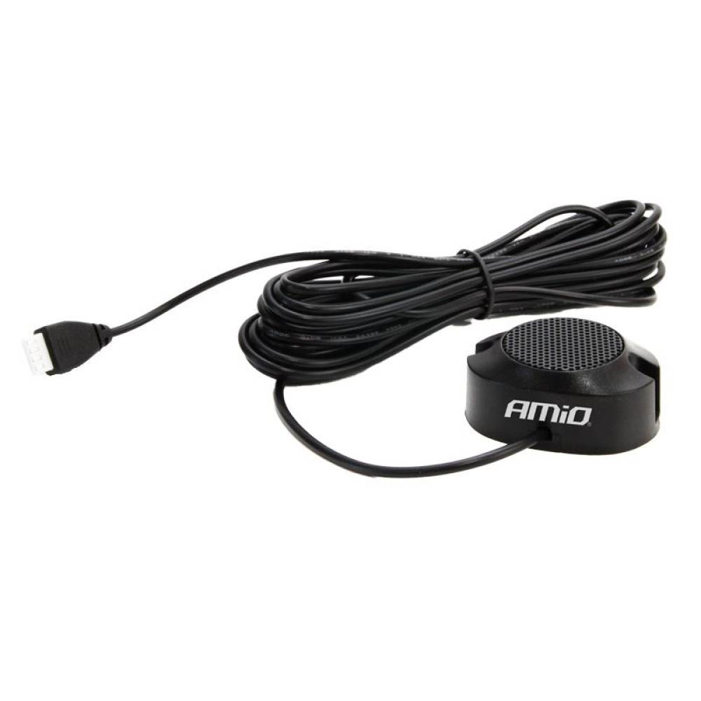 Set senzori parcare fata si spate, albi, fi22 cu avertizor sonor 01599 Amio