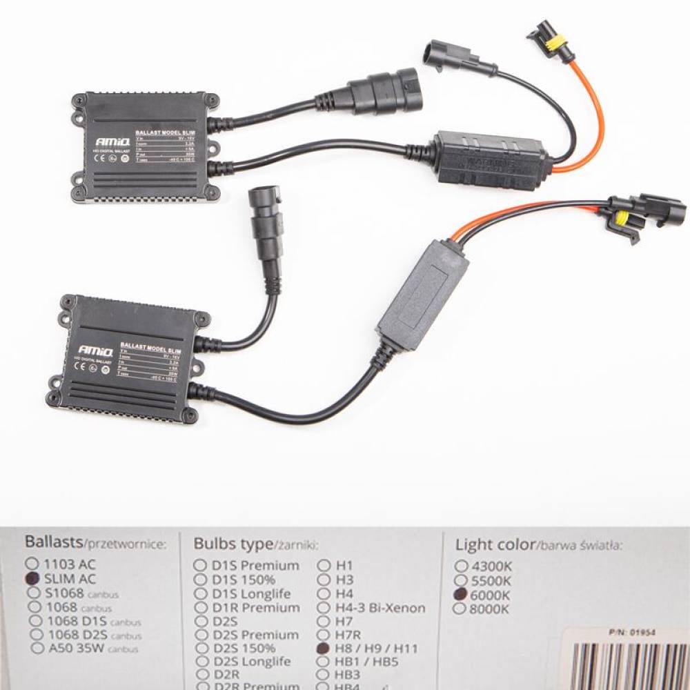 Instalatie xenon, H8-H9-H11, 9-16V, 6000K, modul balast slim, 01954 Amio