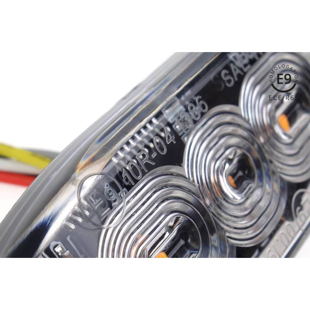 Proiector stroboscopic 3 LED-uri, 12-24V, 9W, 82x30, subtire, 02297 Amio