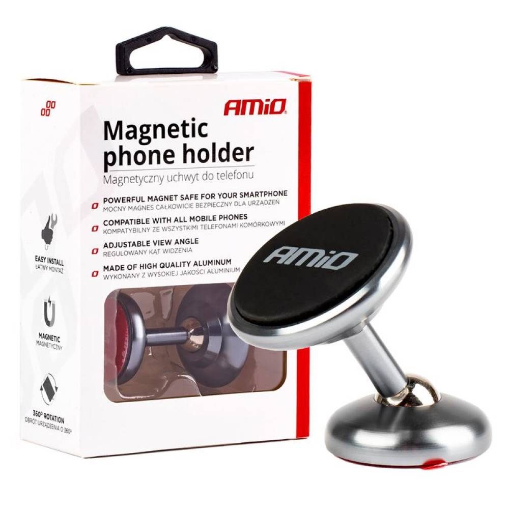 Suport telefon fixare cu adeziv pe bord, magnetic 02360 Amio