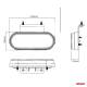 Lampa gabarit 124x49 LED cu suport, alba 02375 Amio