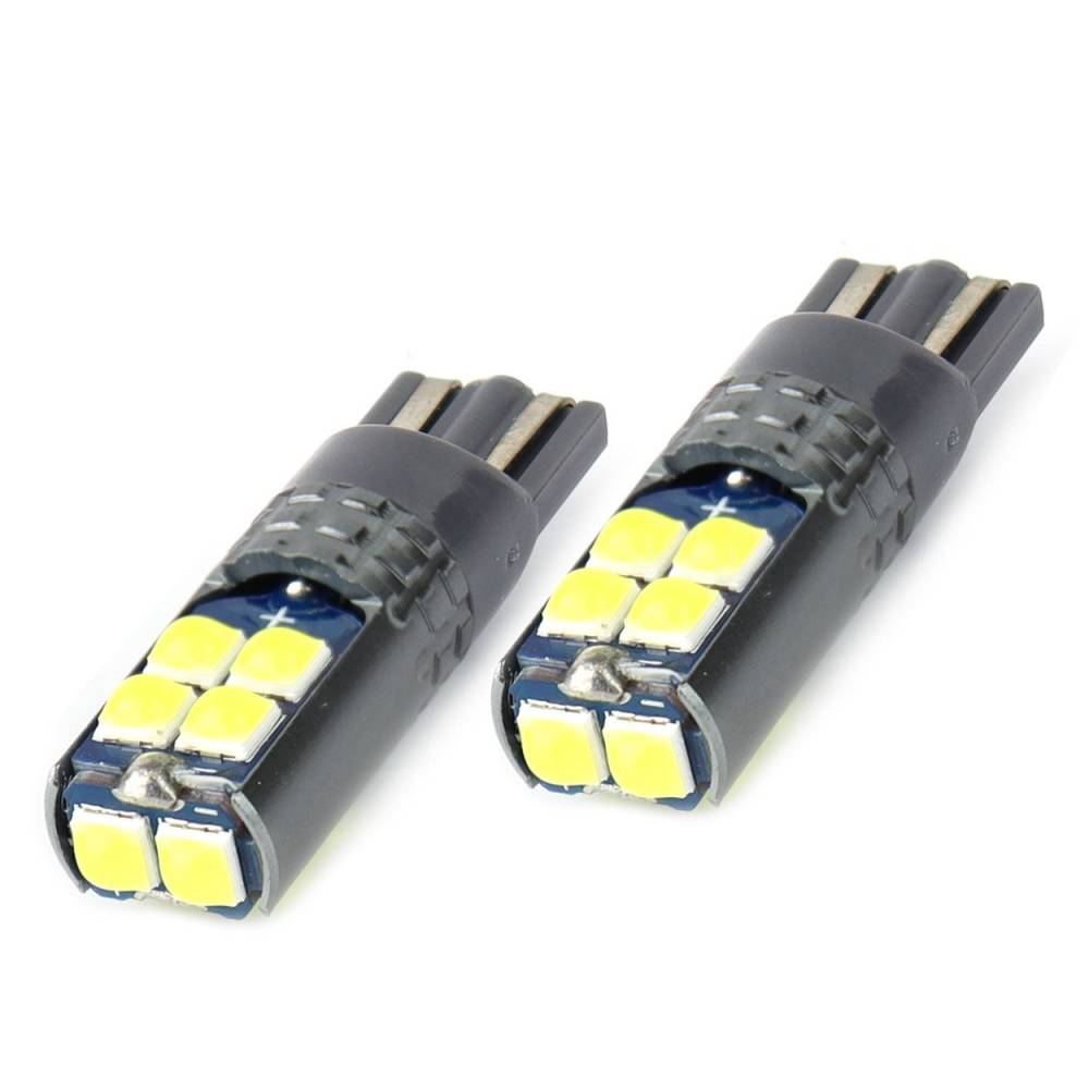 Set 2 becuri T10, 12 Led-uri, 12-24V W5W, Canbus 02447 Amio