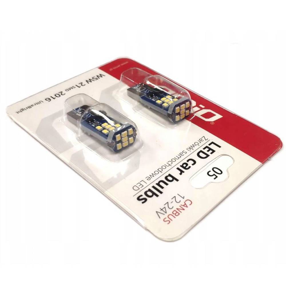 Set 2 becuri T10 cu LED, 12V, W5W, 1W, Ultra Bright Canbus 02445 Amio