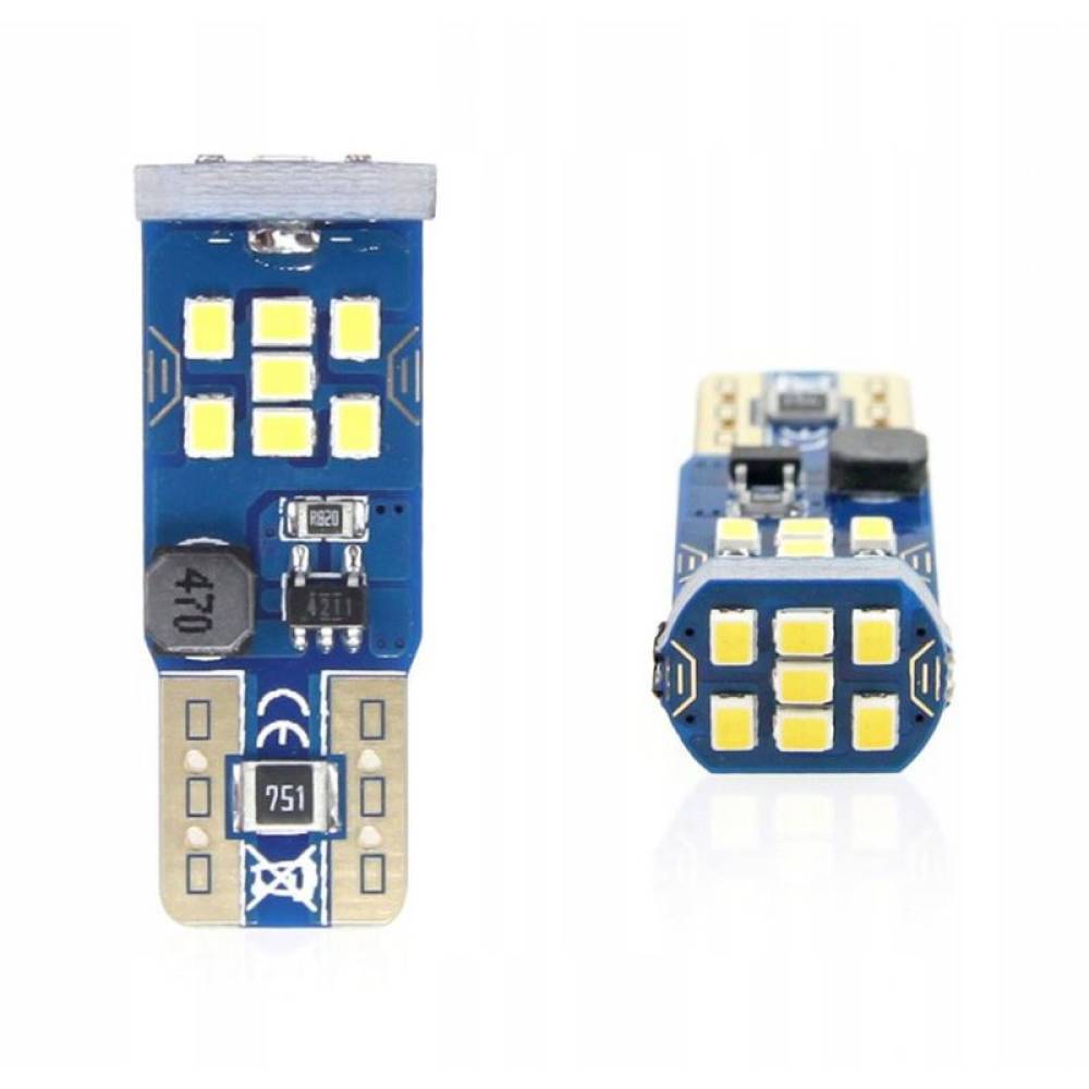 Set 2 becuri T10 cu LED, 12V, W5W, 1W, Ultra Bright Canbus 02445 Amio