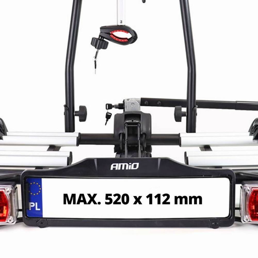 Suport auto pentru 2 biciclete, prindere pe carlig 02585 Amio