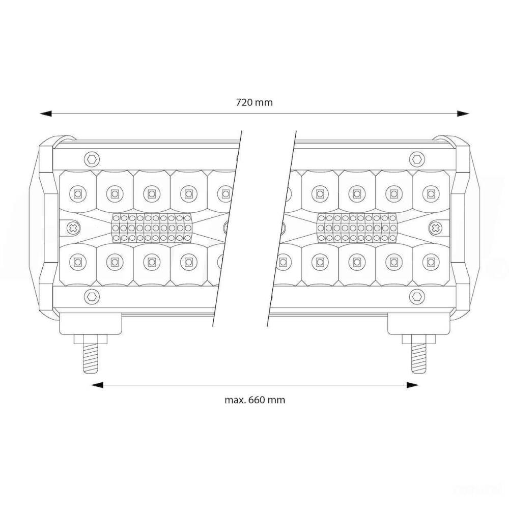 Proiector LED bar 720x74, bara LED COMBO, 600W, 60000lm, Awl30 02544 Amio Proiector LED bar 720x74, bara LED COMBO, 600W, 60000lm, Awl30 02544 Amio