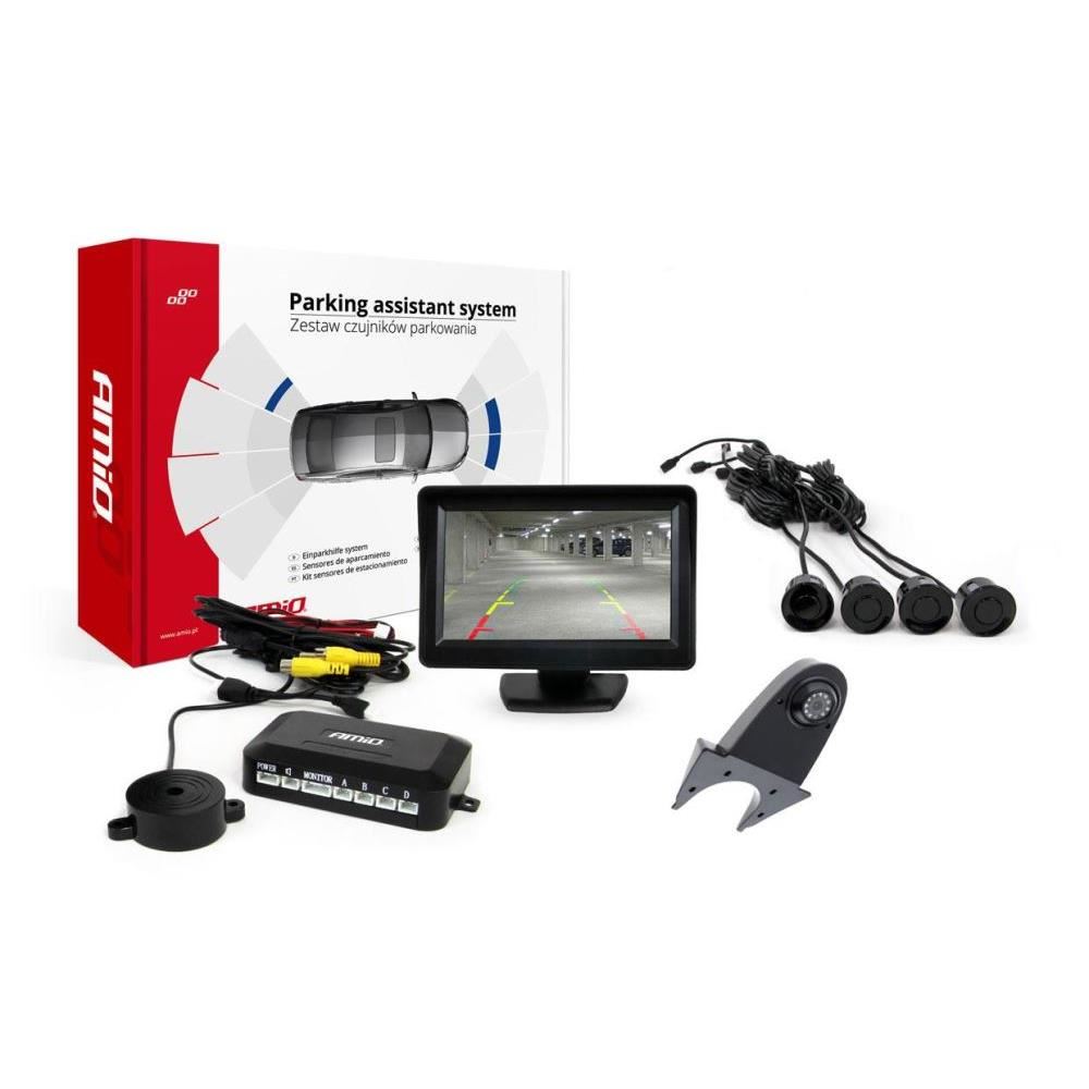 Camera marsarier cu senzori si monitor, montare plafon spate, monitor 4.3