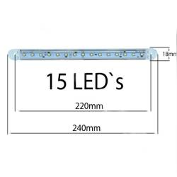 Lampa gabarit 240x21, cu LED, 12-24V alba FormPlas FR0306-B
