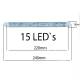 Lampa gabarit 240x21, cu LED, 12-24V alba FormPlas FR0306-B