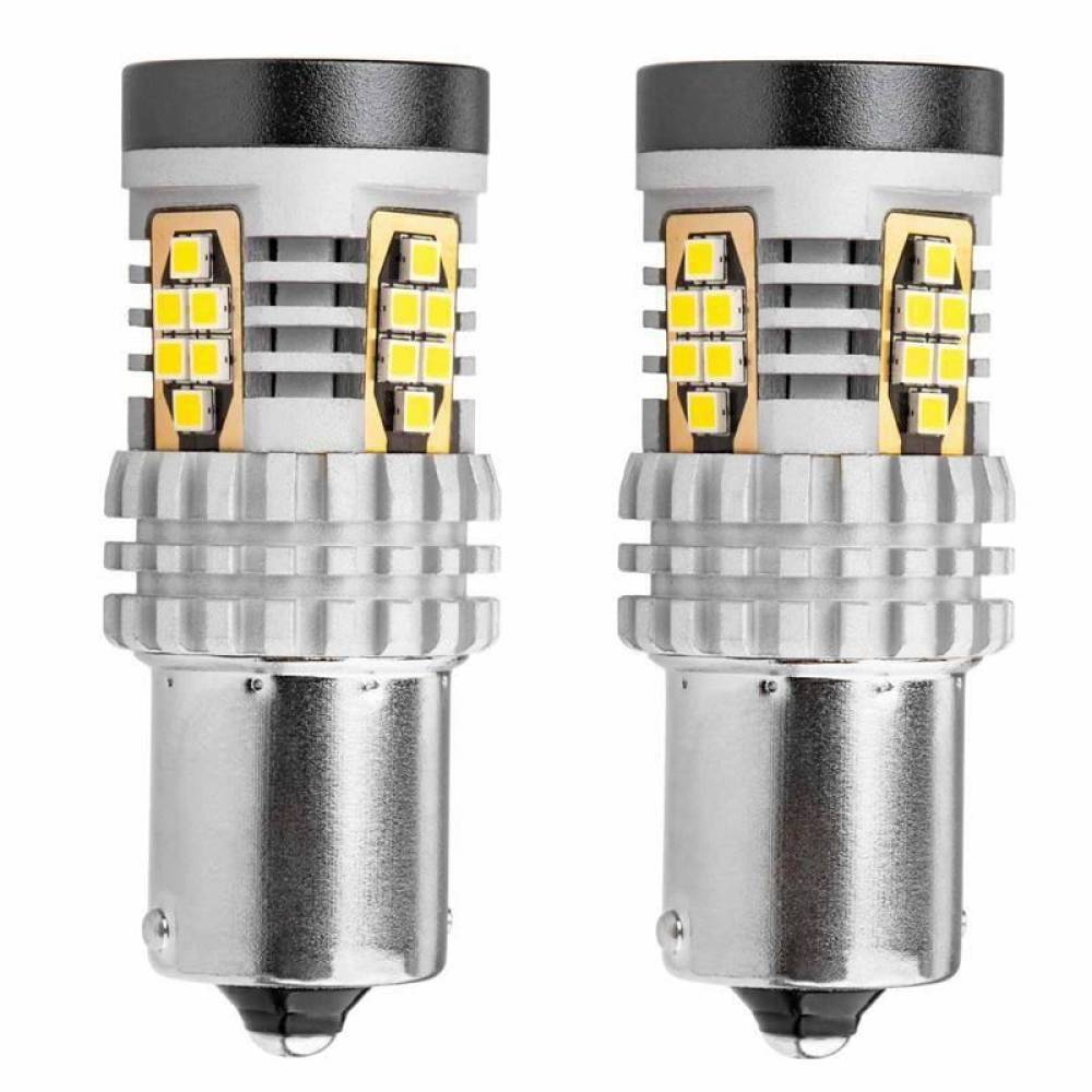Set 2 becuri semnalizare, 24 LED-uri, 12/24V, P21W BA15s Canbus 02797 Amio Set 2 becuri semnalizare, 24 LED-uri, 12/24V, P21W BA15s Canbus 02797 Amio