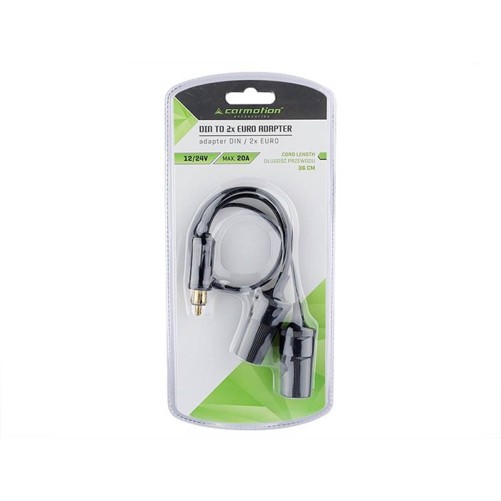 Stecher DIN cu 2 prize 12/24V, tip Y, cu 2 fire 2x36cm 86119 Carmotion