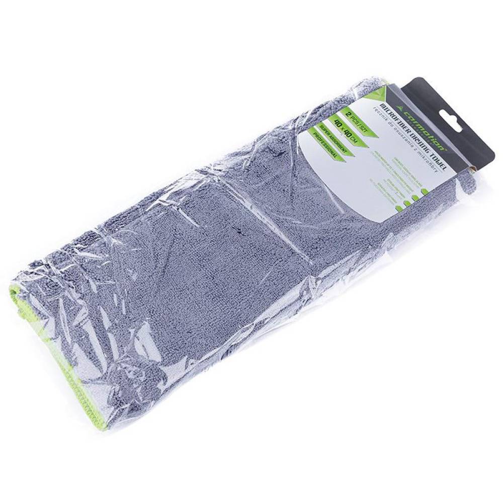 Set 2 bucati lavete microfibra 40x40cm, pentru uscare, gri, 63521 Carmotion