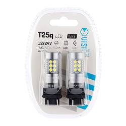Set 2 becuri T25 LED 12 - 24V P27 7W Canbus Vision 58343 Carmotion